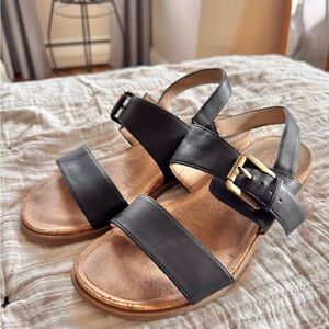 Black Sandals with Gold Buckle size 8.5
